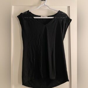 12 Ricki's Black Lace Accent Blouse